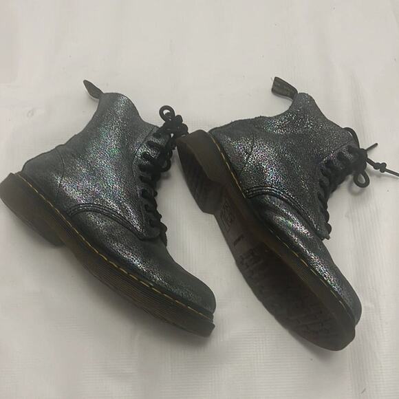 DR MARTEN 1460 PASCAL GLITTER COMBAT BOOTS SIZE 8 - Picture 4 of 8